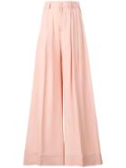 Semicouture Pleated Palazzo Pants - Pink