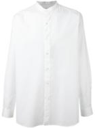 Ports 1961 Band Collar Shirt, Men's, Size: 42, White, Cotton
