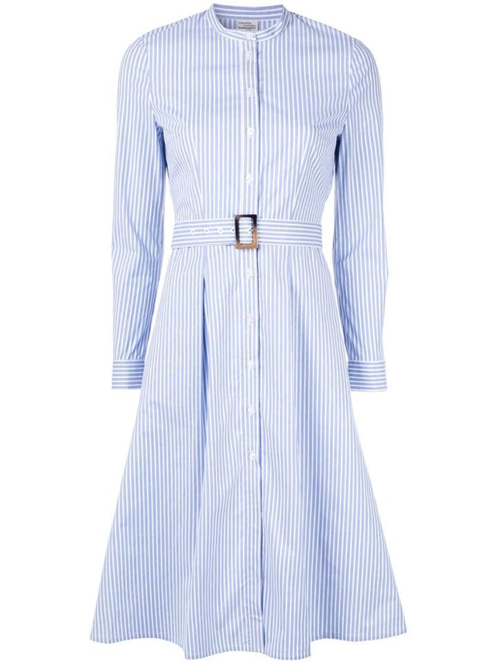 Baum Und Pferdgarten Belted Stripe Shirt Dress - Blue
