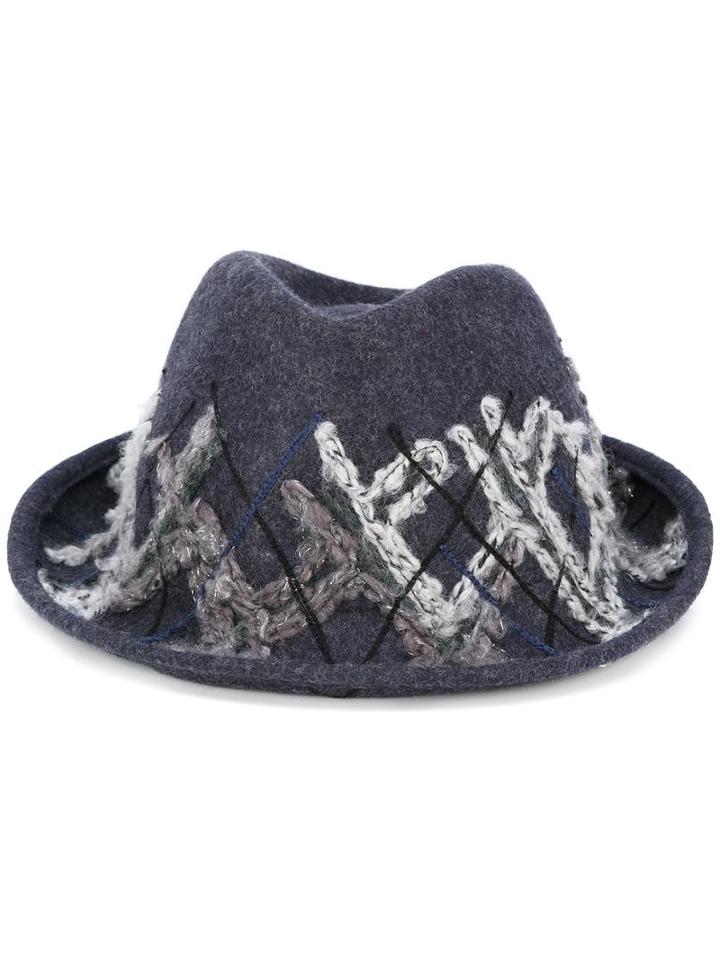 Le Chapeau 'x' Fedora Hat, Women's, Size: 57, Blue, Merino/wool/acrylic