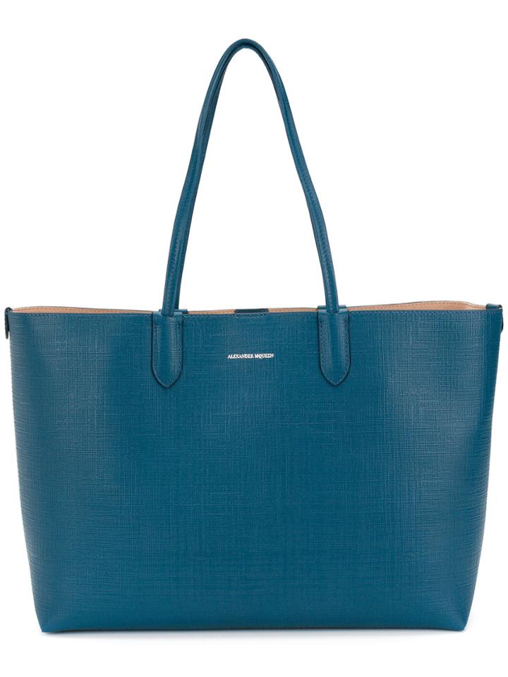 Alexander Mcqueen Shopper Tote - Blue