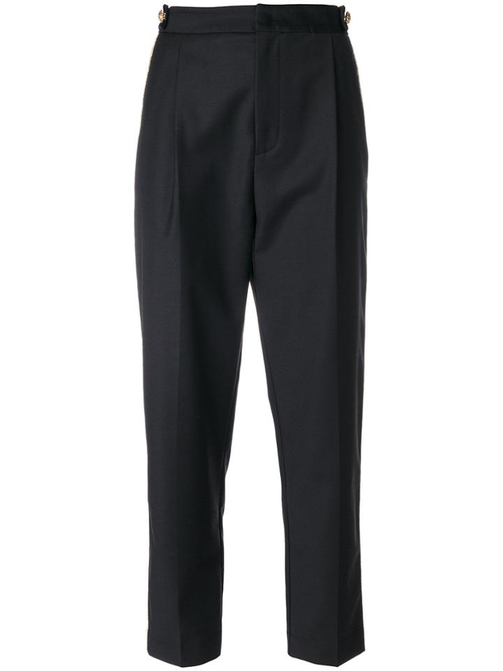 Just Cavalli Cropped Tailored Trousers - Black