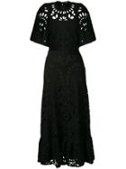 Valentino Cut-out Broderie Anglaise Dress - Black