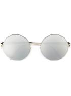 Mykita - 'veruschka' Sunglasses - Unisex - Stainless Steel - One Size, Grey, Stainless Steel