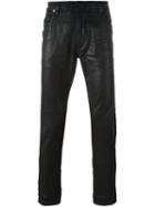 Diesel Wax Effect Tapered Jeans, Men's, Size: 32, Black, Cotton/polyester/spandex/elastane