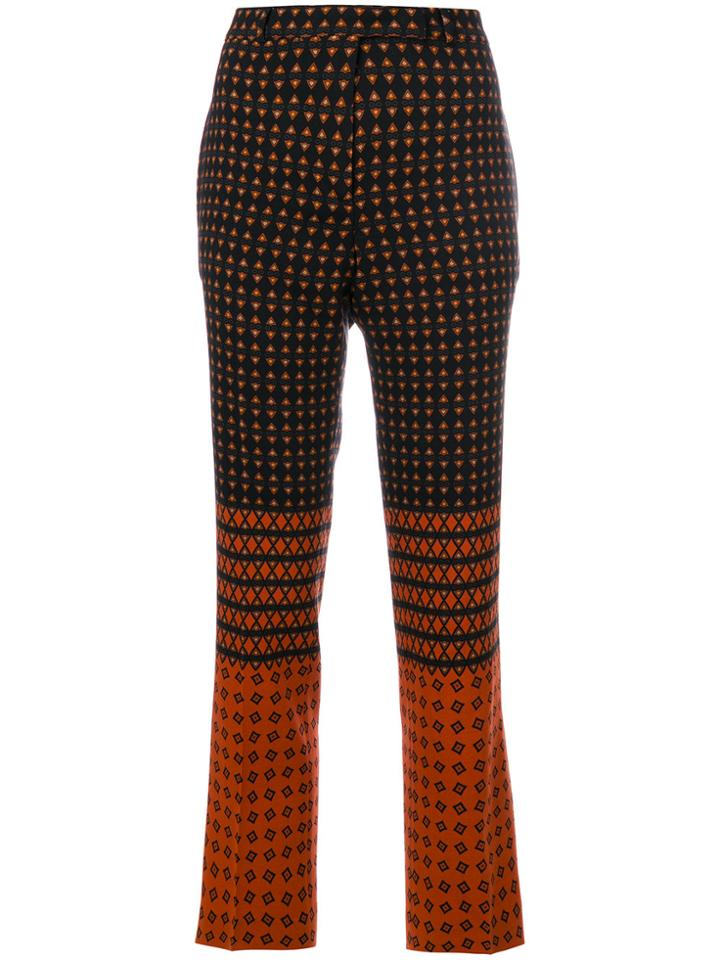 Etro Printed Cropped Trousers - Black