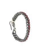 Emanuele Bicocchi Beaded Bracelet, Men's, Size: Medium, Red