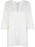 Sub V-neck Kaftan, Women's, Size: P, White, Viscose