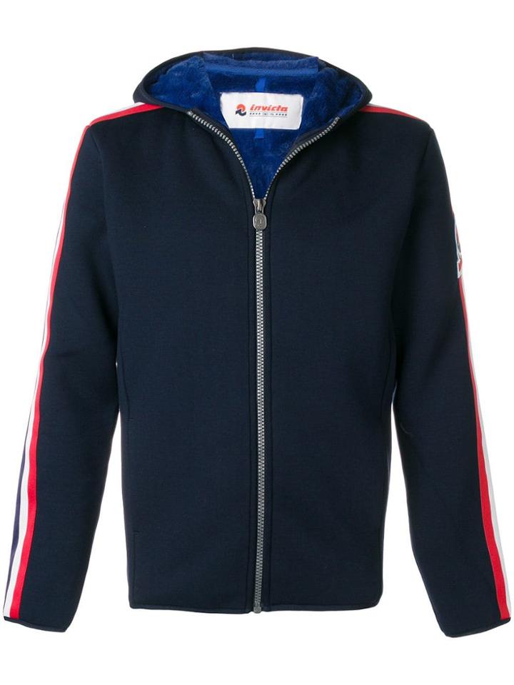 Invicta Side Stripe Hooded Jacket - Blue