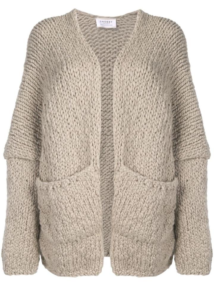 Snobby Sheep Oversized Knitted Cardigan - Neutrals