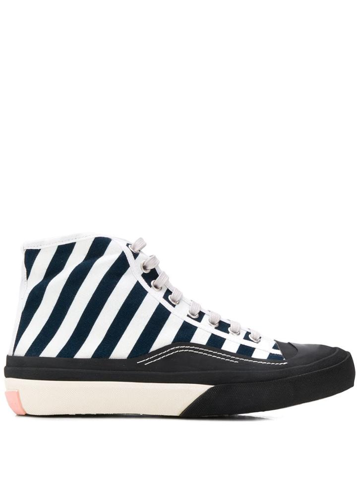 Acne Studios Striped Canvas Sneakers - Blue