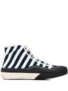 Acne Studios Striped Canvas Sneakers - Blue