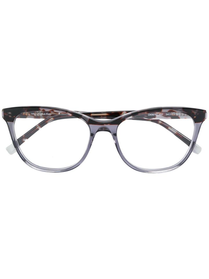 Calvin Klein Printed Square Frame Glasses - Grey