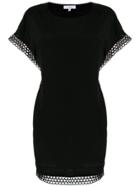 Iro Embroidered Trim T-shirt Dress - Black