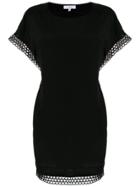 Iro Embroidered Trim T-shirt Dress - Black
