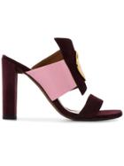 Neous Burgundy Suede Ring 105 Mules - Pink & Purple