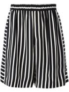 Mcq Alexander Mcqueen Striped Shorts, Men's, Size: 48, Black, Cupro/polyester