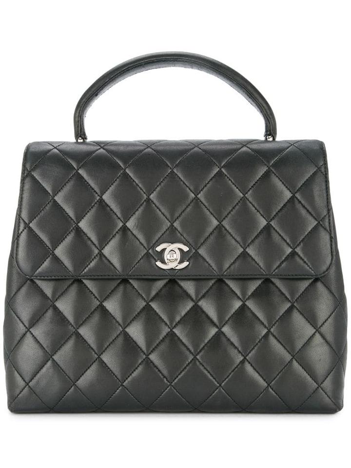 Chanel Pre-owned Turnlock Flap Tote Bag - Black