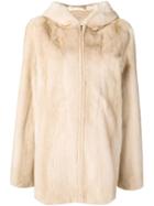 Liska Oversized Hooded Coat - Neutrals