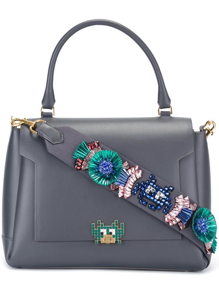 Anya Hindmarch 'arcade' Embellished Medium Tote, Women's, Grey