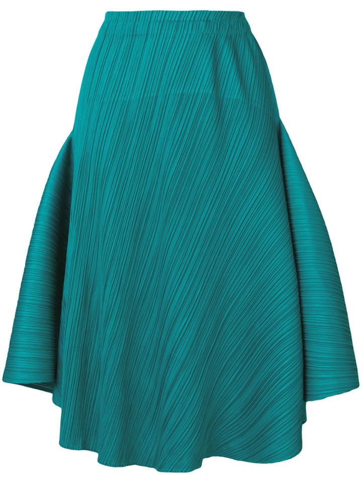 Pleats Please By Issey Miyake Pleated Midi Skirt - Green