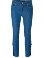 Alexander Mcqueen Slim Fit Jeans, Women's, Size: 38, Blue, Cotton/spandex/elastane