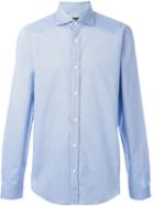 Z Zegna Dot Print Shirt, Men's, Size: 39, Blue, Cotton