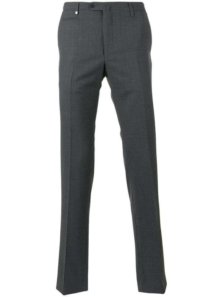 Corneliani Tailored Trousers, Men's, Size: 54, Grey, Virgin Wool