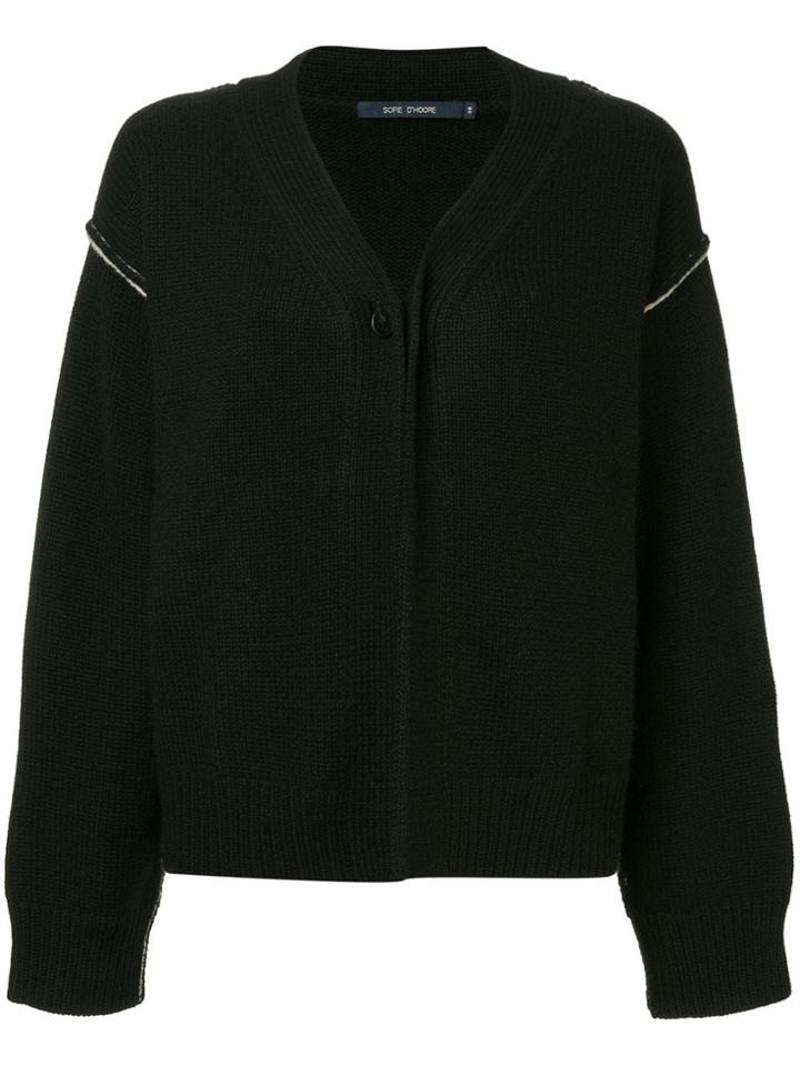 Sofie D'hoore Mena Contrasted Cardigan - Black