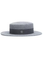 Maison Michel Felt Hat, Women's, Size: Medium, Grey, Cotton/rabbit Felt/viscose