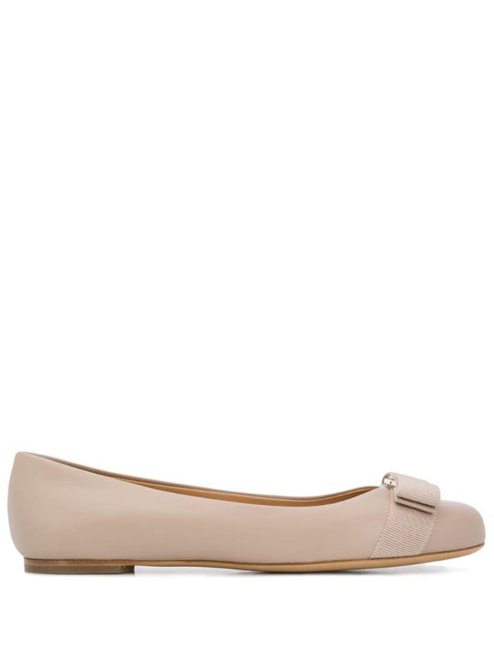 Salvatore Ferragamo Varina Ballet Flat - Neutrals