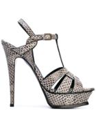 Saint Laurent Tribute Sandals - Grey