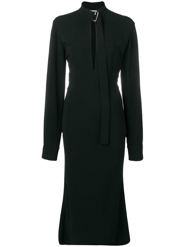 Victoria Beckham Keyhole Crepe Dress - Black
