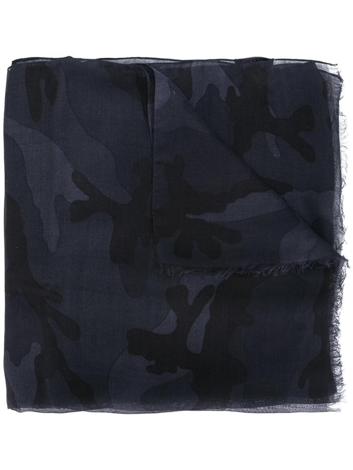 Valentino Camouflage Scarf - Grey