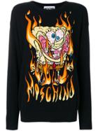 Moschino Embroidered Spongebob Sweater - Black
