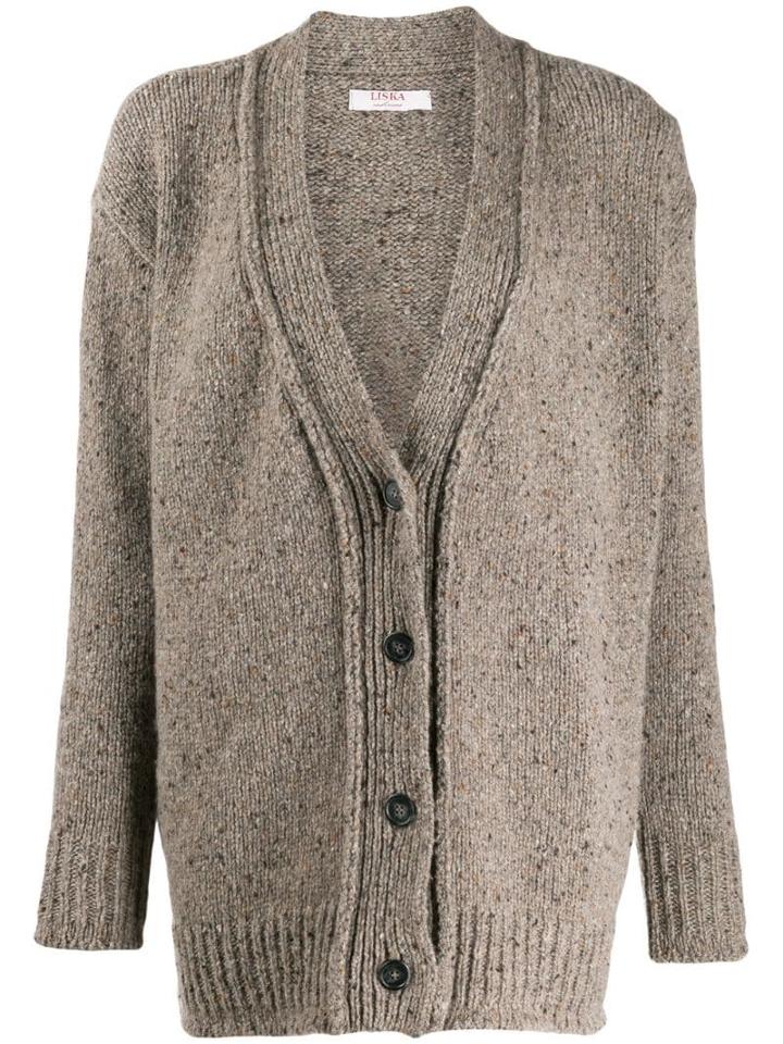 Liska V-neck Cardigan - Grey