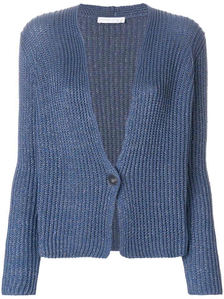 Fabiana Filippi V-neck Cardigan - Blue