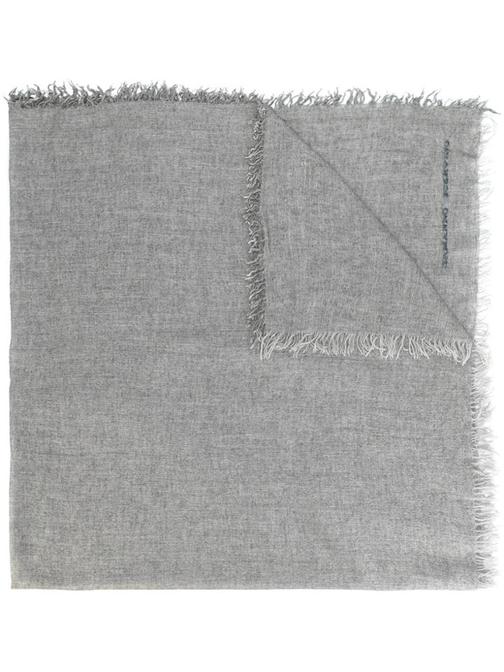 Ermanno Scervino Frayed Edges Scarf - Grey