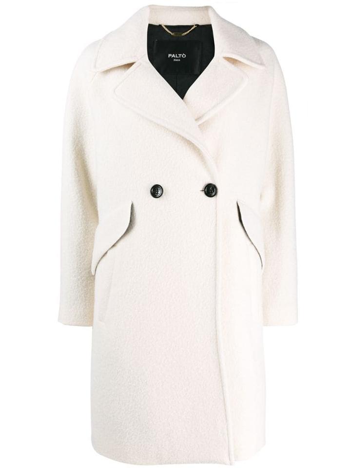 Paltò Double-breasted Coat - White