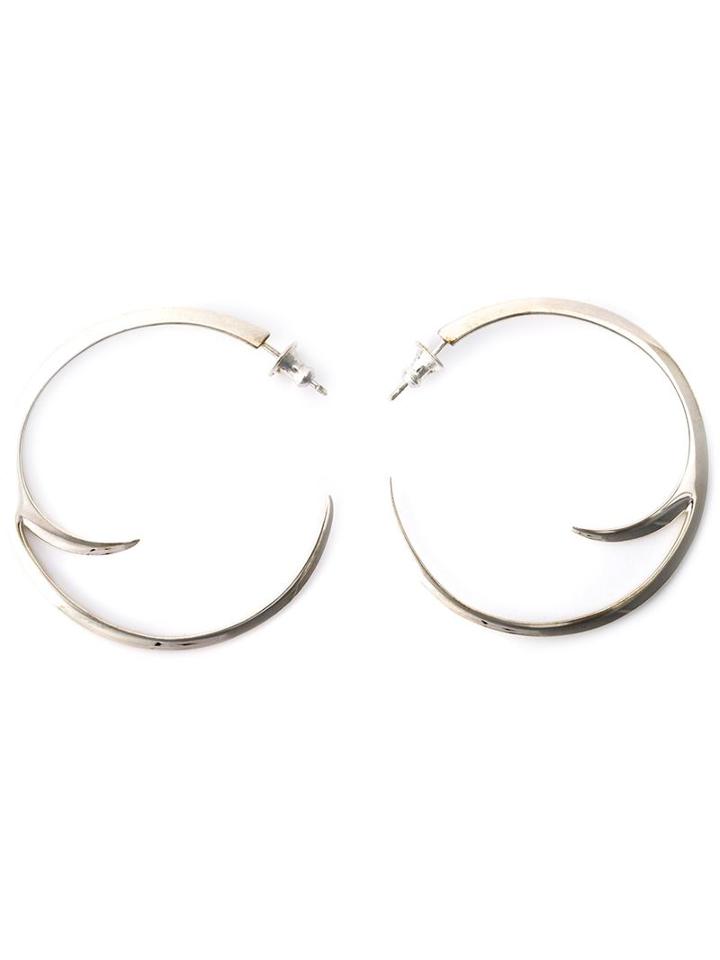 Cat Claw Hoop Earrings, Women's, Metallic, Shaun Leane