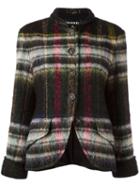 Chanel Vintage Plaid Jacket, Women's, Size: 38, Black