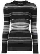 Proenza Schouler Striped Fitted Sweater - Black