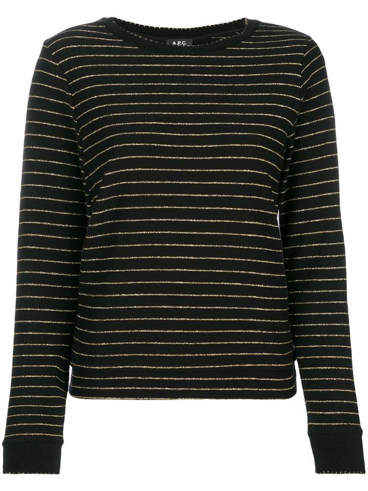 A.p.c. Metallic Stripe Jumper - Black