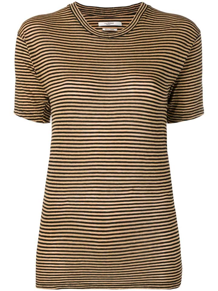 Isabel Marant Étoile Striped Fitted T-shirt - Yellow