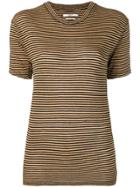 Isabel Marant Étoile Striped Fitted T-shirt - Yellow