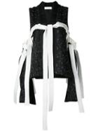 Juan Hernandez Daels - Barroque Vest - Women - Linen/flax - M, Black, Linen/flax