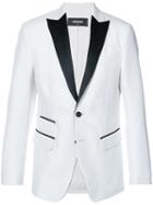Dsquared2 - Contrast Fitted Blazer - Men - Silk/cotton - 48, White, Silk/cotton