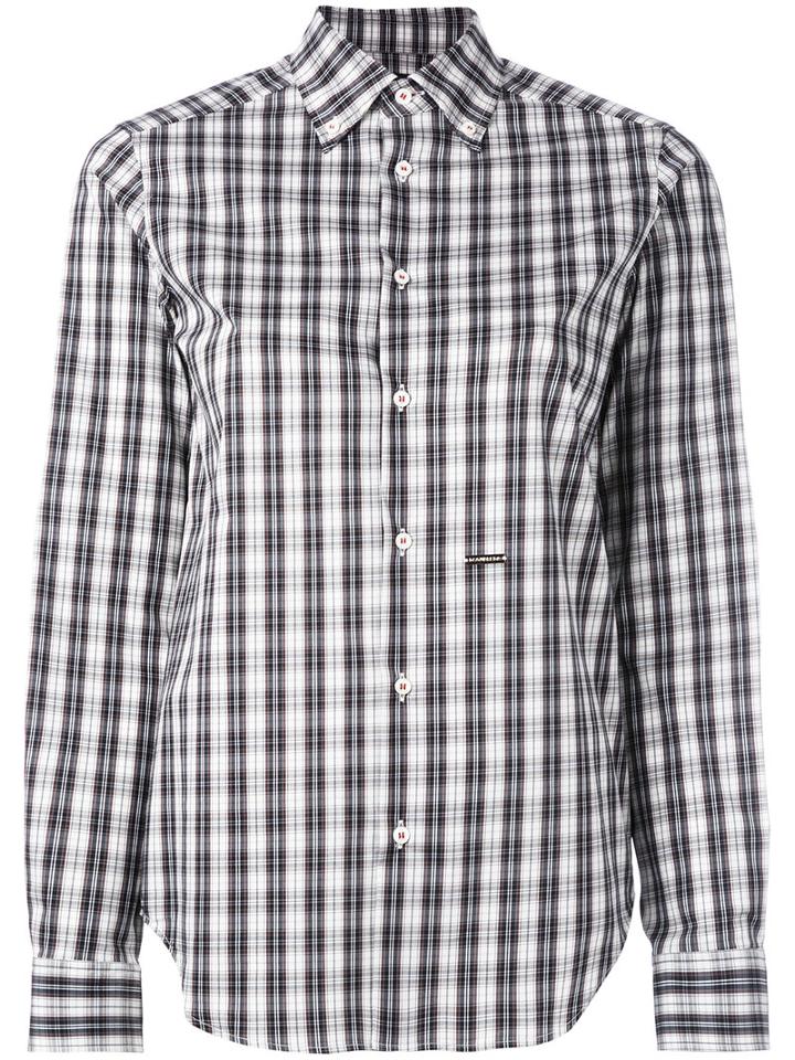 Dsquared2 Checked Shirt, Women's, Size: 40, Grey, Cotton/polyamide/spandex/elastane