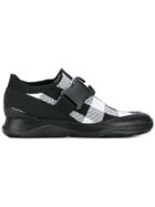 Christopher Kane Gingham Safety Buckle Hi-top Sneakers - Black