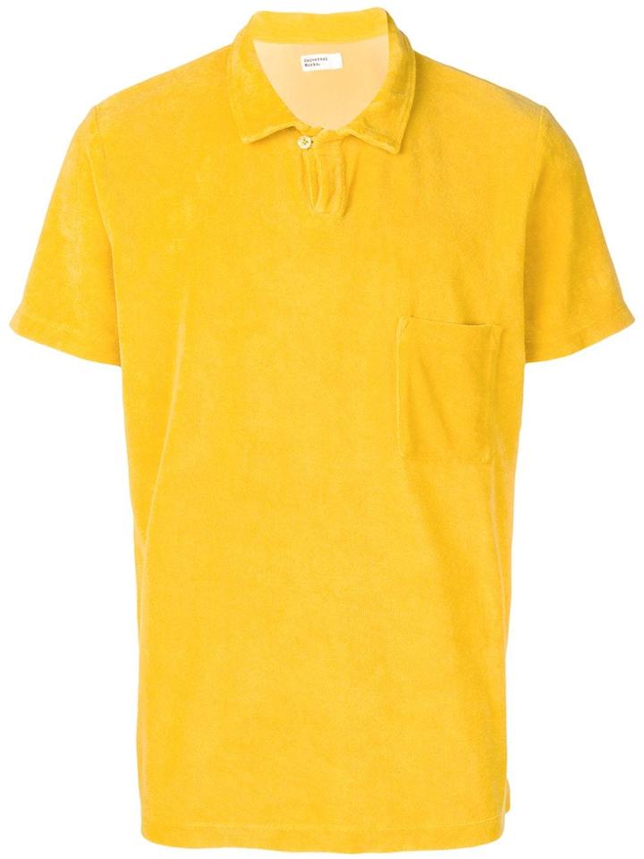 Universal Works Vacation Fleece Polo Shirt - Yellow